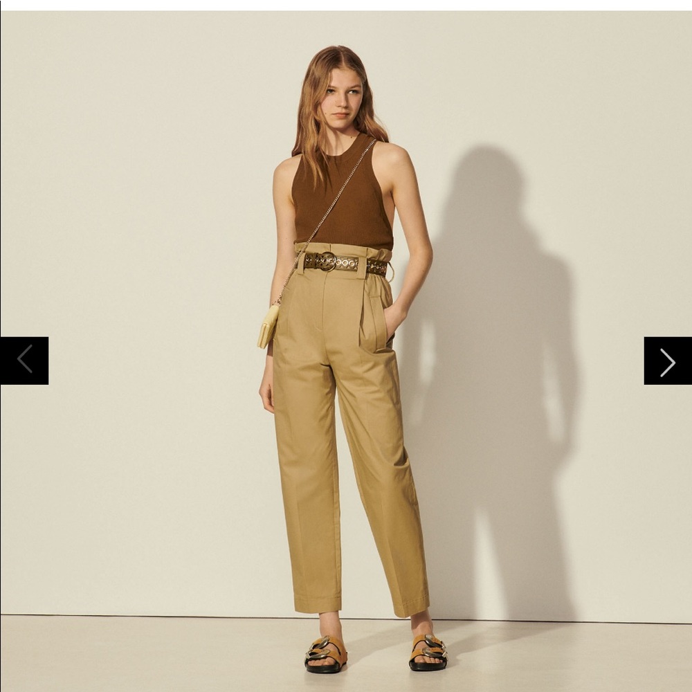 Sandro Pants with Tie Belt